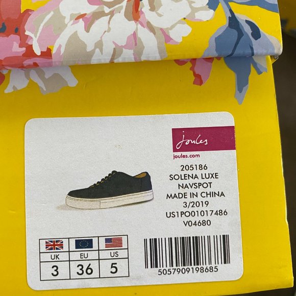 Joules Solena Luxe Navy Dot Shoe US Size 5 - Picture 10 of 11